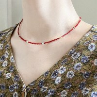Calcite with red necklace