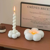 테이퍼 캔들 홀더 플라워 받침대 인테리어촛대 초받침