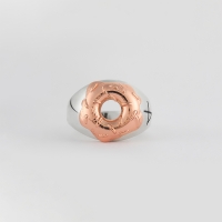 DONUT RNG SILVER925(18K ROSEGOLD PLATED)