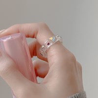 투명 사탕 오픈 반지