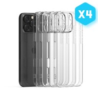 [4개입] 클리어 변색방지 투명 실리콘 폰 케이스