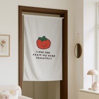 러브유 토마토 가리개커튼 바란스 / 국내 자체제작 도어커튼(3size)