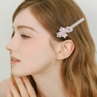 엘디아 로맨틱 크리스탈 꽃잎 자동핀 A264