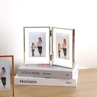 히키스 가족 아기 추억 메탈 프레임 포토 테이블 접이식 웨딩 사진액