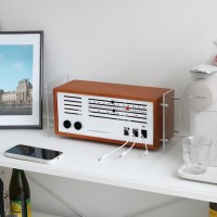 우드 라디오 케이블 멀티탭 정리 보관함