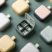 모던 원데이 원터치 휴대용 4칸 약통 케이스 1+1