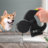 길이조절 반려견 리드줄 원터치 자동줄