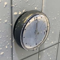 욕실시계 무타공 저소음 욕실 방수 시계 화장실시계