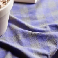 대폭 20수 선염면 워즈 퍼플 체크 원단 1544