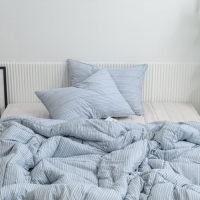 [메종쉼] 사계절 침구 파인 스트라이프 항균 차렵 이불 세트 SS Q