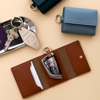 [각인가능] 가죽 카드수납 차 키케이스 스마트 키커버 홀더