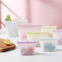 이지실리 스탠딩 스퀘어 실리콘 지퍼백