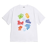 [반팔티셔츠 바다칭구]오버핏 여름티 홈웨어 잠옷 커플티 우정티 웃