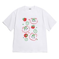 [반팔티셔츠 토마토칭구]오버핏 여름티 홈웨어 잠옷 커플티 우정티 