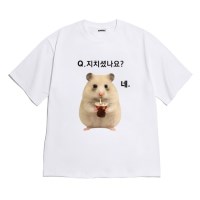 [반팔티셔츠 지치셨나요]오버핏 여름티 홈웨어 잠옷 커플티 우정티 