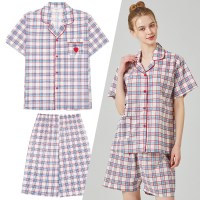 여름잠옷 커플파자마 반팔 상하복 남자 여자 홈웨어 헬로키티 산리오