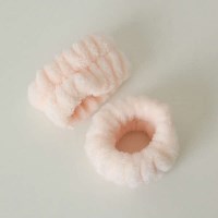 2P 세안 손목 밴드 핑크 세수 클렌징 헤어 머리띠 머리끈 젖음 물흐