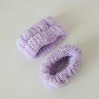 2P 세안 손목 밴드 퍼플 세수 클렌징 헤어 머리띠 머리끈 젖음 물흐