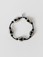 tulip drawing onyx bracelet