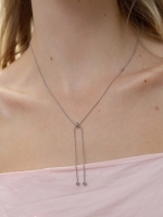 two line snake chain necklace