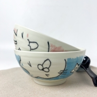 캐릭터 고양이 토끼 면기