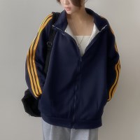 캐주얼 기본 배색 트랙 후드집업 ou-4177c