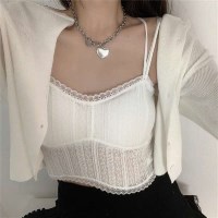 볼륨업 노와이어 레이스 크롭브라렛 브라 나시