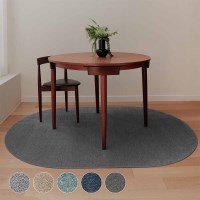 투톤 블렌드 타원형 워셔블 사계절 거실 러그 카페트 6size