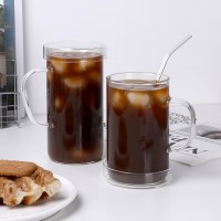 브레나 손잡이 뚜껑 일자 내열 유리 머그 2size 택1