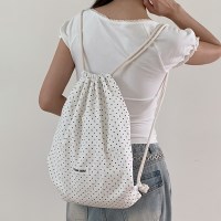 니아 도트 캔버스 복조리 짐색 백팩 (25BA038)