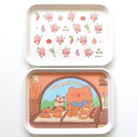 지니요니 곰고미와 보리 그리고 꾸리의 쟁반 트레이 2종