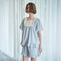 엔느 반팔 투피스 청블루 (30수)