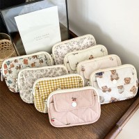 빈티지 플라워 카드 지갑 동전 코인 펄스 파우치 미니