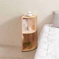 아도라퍼니처 삼나무 2단 코너 책장