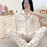 세일리 여성 여름 파자마 홈웨어 3피스 잠옷 세트