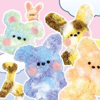 4개 믹스뽀글 모루 인형 만들기 세트 재료 패키지 DIY키트