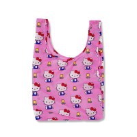 [바쿠백] 휴대용 장바구니 접이식 시장가방 Hello Kitty Pink