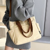 여성가방 크로스백 심플 솔리드 컬러 캔버스 메신저 캐주얼