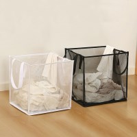 메쉬 빨래바구니 접이식 수납바구니