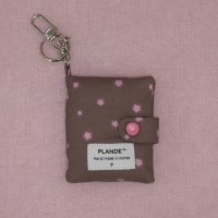 미니 3공 다이어리 키링-핑크스타 브라운