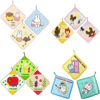 미피 재키 피크민 도라에몽 고리 타올 수건 3P 세트