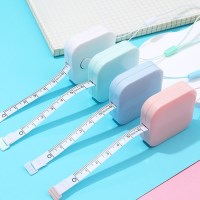 원터치 파스텔 다용도 미니 줄자 허리 피팅 자동 BMI