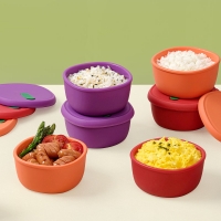 [6팩 세트] 국내산 냉동밥 보관용기 실리콘 소분용기 든든소분 350ml