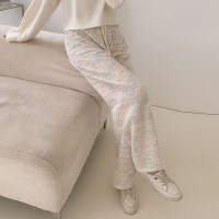 여자 가을 겨울 밴딩 일자 니트 바지 홈웨어 팬츠 10PN0627