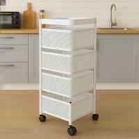 멜 트롤리 선반 5단 280 이동식 수납장 카트