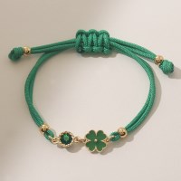 [선물포장] 탄생석 네잎클로버 플라워 팔찌(3컬러)