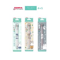 미피 miffy 제브라 블렌 4색볼펜 샤프 멀티펜  3종택1