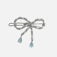 제이로렌 듀 드롭 리본 큐빅 헤어핀 H01414