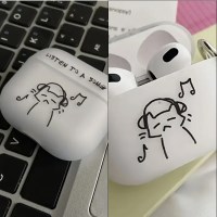 고양이 음악 듣는 에어팟 케이스 프로 2 3 4