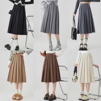 하이웨스트 A라인 플리츠 롱치마(6color) 교복 학생복